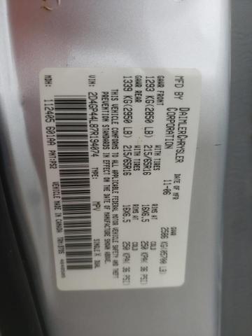 Photo 10 from auction – 2007 DODGE GRAND CARA with VIN 2D4GP44L87R194074