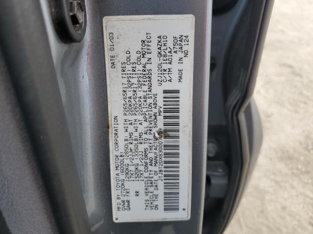 Photo 10 from auction – 2003 LEXUS GX 470 with VIN JTJBT20X830007059