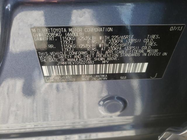 Photo 10 from auction – 2013 TOYOTA RAV4 XLE with VIN JTMRFREV1D5021883