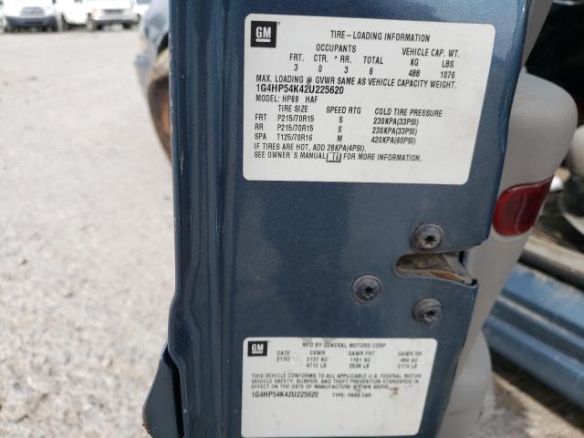 Photo 10 from auction – 2002 BUICK LESABRE CU with VIN 1G4HP54K42U225620