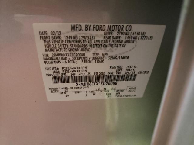 Photo 10 from auction – 2012 FORD FLEX SEL with VIN 2FMHK6CCXCBD20088