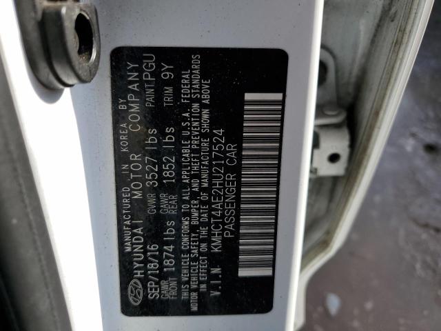 Photo 10 from auction – 2017 HYUNDAI ACCENT SE with VIN KMHCT4AE2HU217524