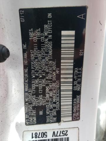 Photo 10 from auction – 2012 TOYOTA SIENNA with VIN 5TDZK3DC3CS278531