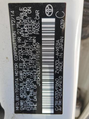 Photo 10 from auction – 2015 TOYOTA PRIUS with VIN JTDKN3DU1F1915189