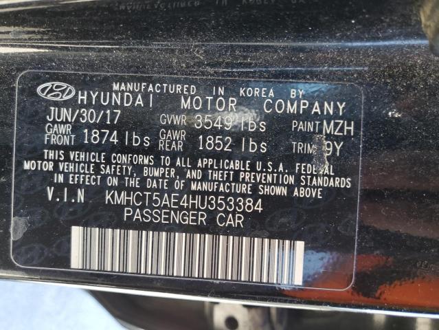 Photo 10 from auction – 2017 HYUNDAI ACCENT with VIN KMHCT5AE4HU353384