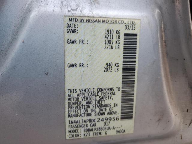 Photo 10 from auction – 2013 NISSAN ALTIMA 2.5 with VIN 1N4AL3AP8DC249956