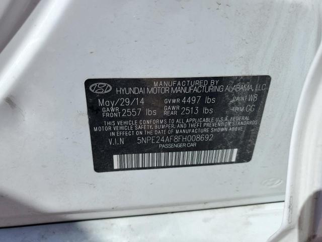 Photo 10 from auction – 2015 HYUNDAI SONATA SE with VIN 5NPE24AF8FH008692