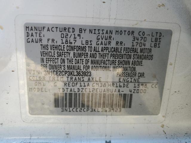 Photo 10 from auction – 2019 NISSAN VERSA NOTE with VIN 3N1CE2CP3KL363923