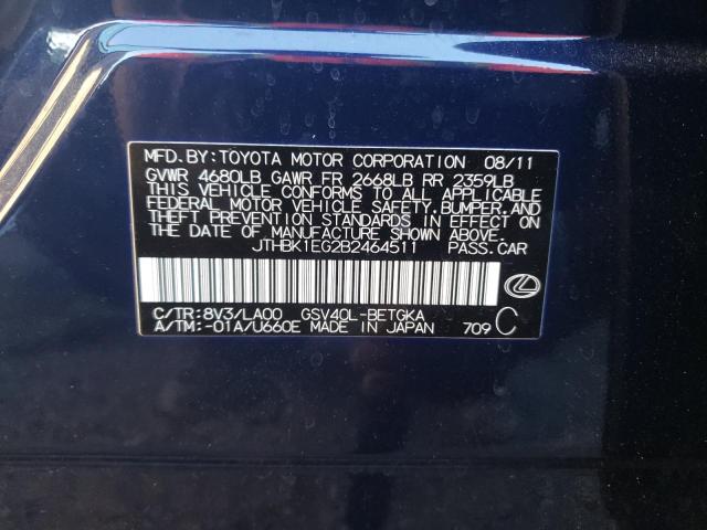 Photo 10 from auction – 2011 LEXUS ES 350 with VIN JTHBK1EG2B2464511