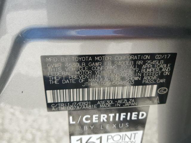 Photo 10 from auction – 2017 LEXUS IS 200T with VIN JTHBA1D25H5048503