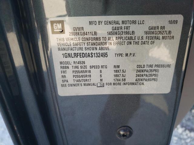 Photo 10 from auction – 2010 CHEVROLET TRAVERSE L with VIN 1GNLRFED0AS132495