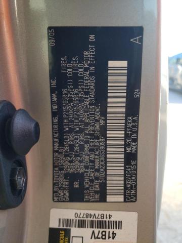 Photo 10 from auction – 2006 TOYOTA SIENNA CE with VIN 5TDZA23CX6S390987
