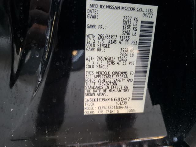 Photo 10 from auction – 2022 NISSAN FRONTIER S with VIN 1N6ED1EJ9NN668047