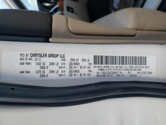 Photo 10 from auction – 2012 JEEP GRAND CHER with VIN 1C4RJFCGXCC200242