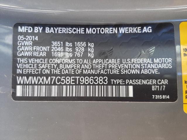 Photo 10 from auction – 2014 MINI COOPER S with VIN WMWXM7C58ET986383