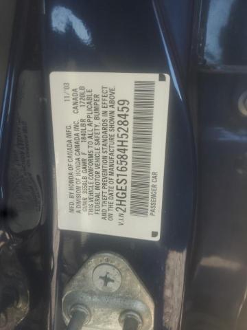 Photo 10 from auction – 2004 HONDA CIVIC with VIN 2HGES16584H528459