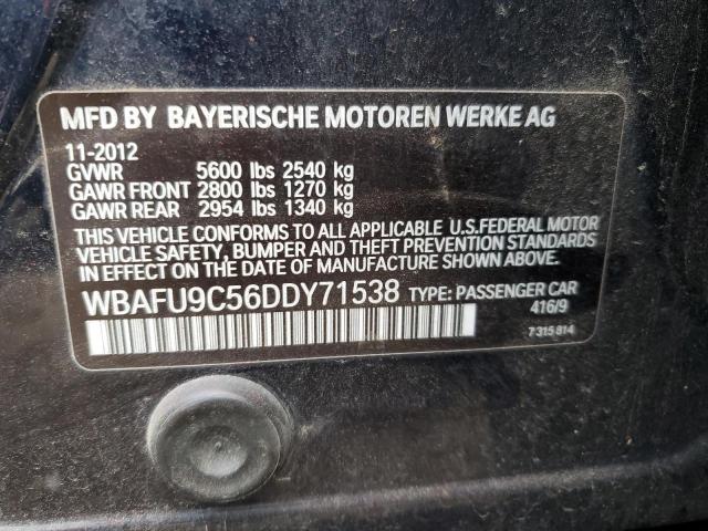 Photo 10 from auction – 2013 BMW 550 XI with VIN WBAFU9C56DDY71538