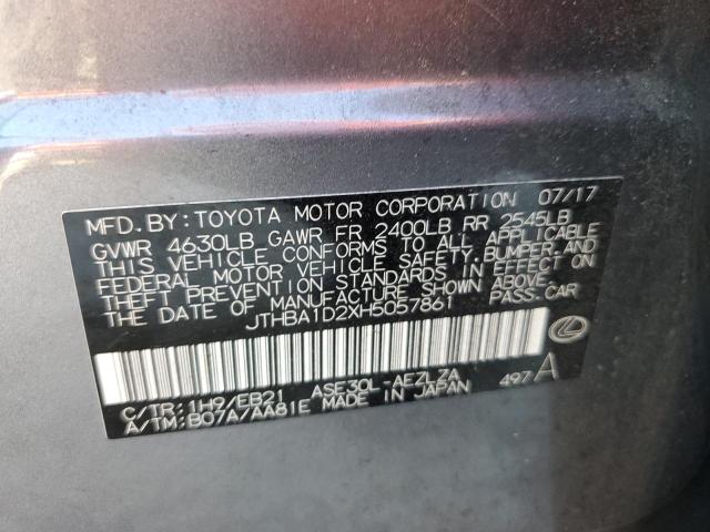 Photo 10 from auction – 2017 LEXUS IS 200T with VIN JTHBA1D2XH5057861