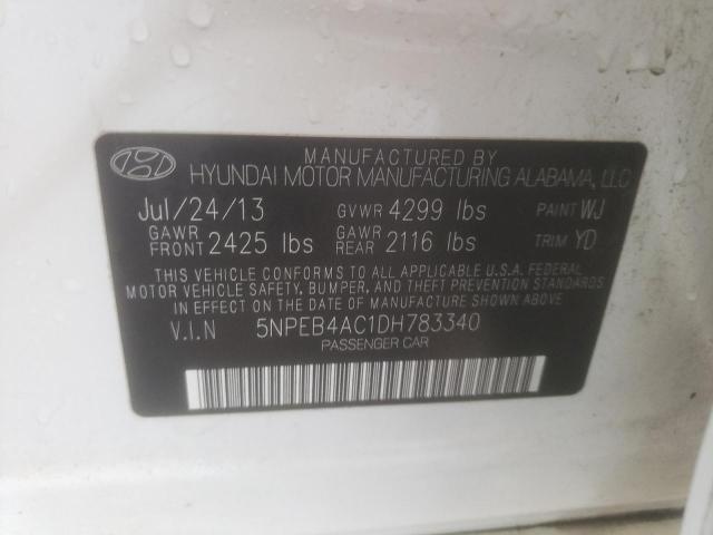 Photo 10 from auction – 2013 HYUNDAI SONATA GLS with VIN 5NPEB4AC1DH783340