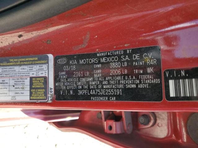 Photo 10 from auction – 2018 KIA FORTE LX with VIN 3KPFL4A75JE255191