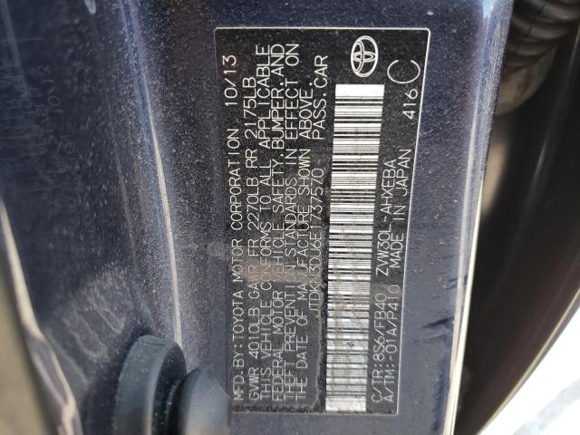 Photo 10 from auction – 2014 TOYOTA PRIUS with VIN JTDKN3DU6E1737570