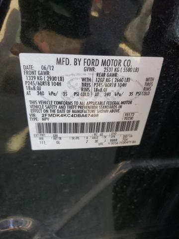 Photo 10 from auction – 2013 FORD EDGE LIMIT with VIN 2FMDK4KC4DBA67498