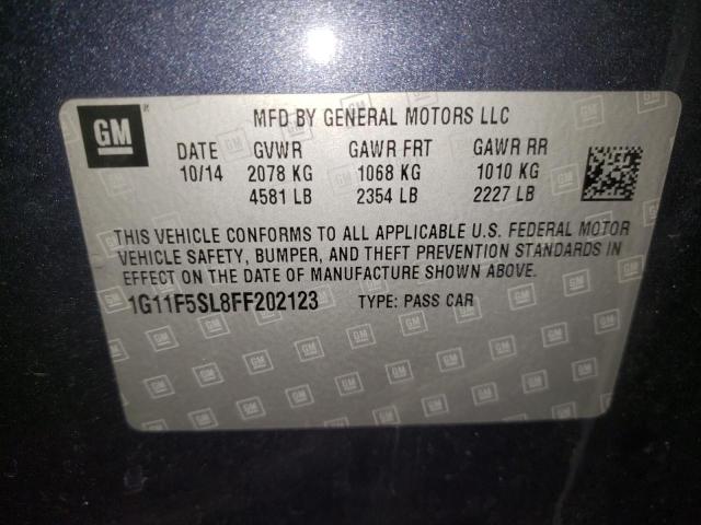 Photo 10 from auction – 2015 CHEVROLET MALIBU LTZ with VIN 1G11F5SL8FF202123