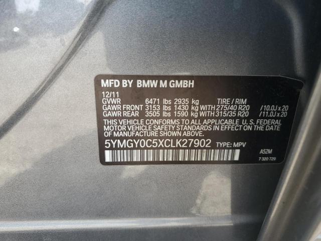 Photo 10 from auction – 2012 BMW X5 M with VIN 5YMGY0C5XCLK27902