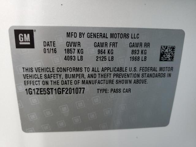 Photo 10 from auction – 2016 CHEVROLET MALIBU LT with VIN 1G1ZE5ST1GF201077