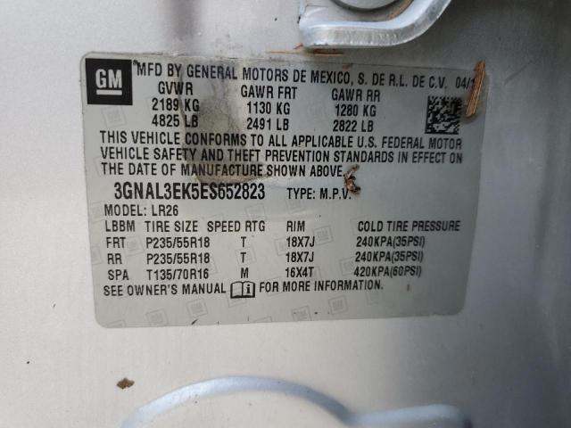 Photo 10 from auction – 2014 CHEVROLET CAPTIVA LT with VIN 3GNAL3EK5ES652823