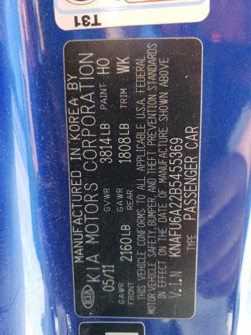 Фото 10 с аукциона – 2011 KIA FORTE EX с VIN KNAFU6A22B5455369