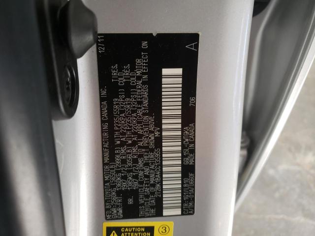 Photo 10 from auction – 2012 LEXUS RX 350 with VIN 2T2BK1BA4CC135955