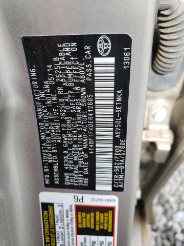 Photo 10 from auction – 2014 TOYOTA CAMRY L with VIN 4T4BF1FK0ER412605