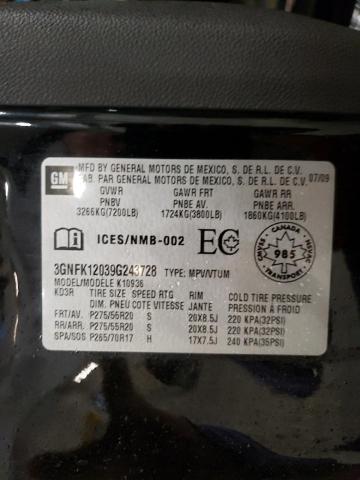 Photo 10 from auction – 2009 CHEVROLET AVALANCHE with VIN 3GNFK12039G243728