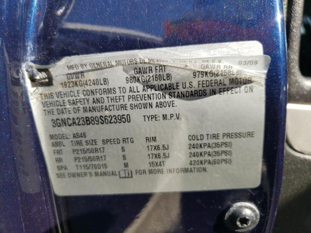 Photo 10 from auction – 2009 CHEVROLET HHR LT with VIN 3GNCA23B89S623950