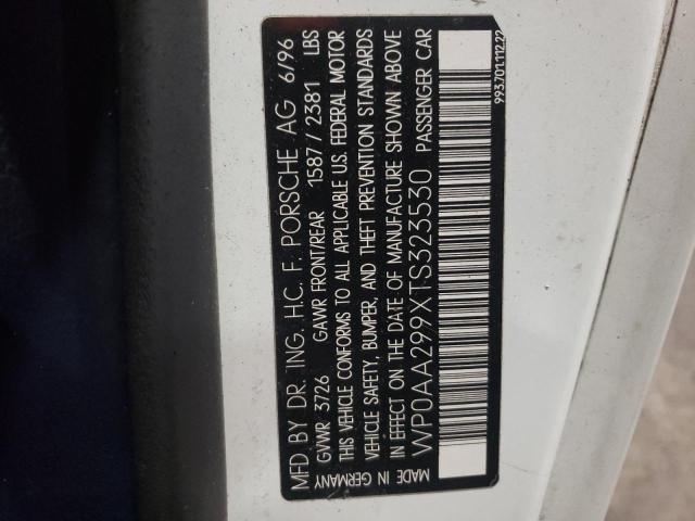 Photo 10 from auction – 1996 PORSCHE 911 CARRER with VIN WP0AA299XTS323530