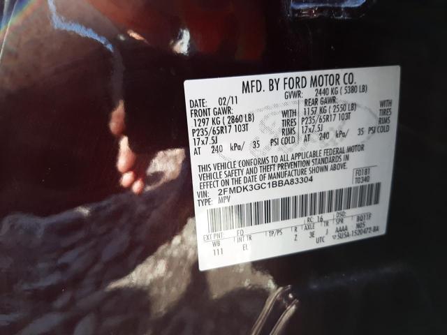 Photo 10 from auction – 2011 FORD EDGE SE with VIN 2FMDK3GC1BBA83304
