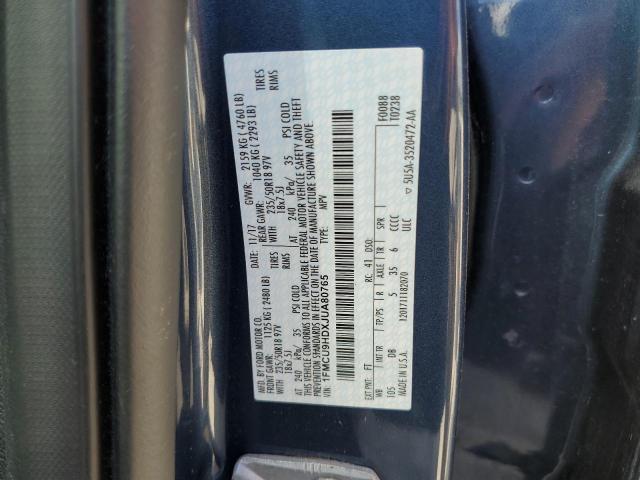 Photo 10 from auction – 2018 FORD ESCAPE SEL with VIN 1FMCU9HDXJUA80765
