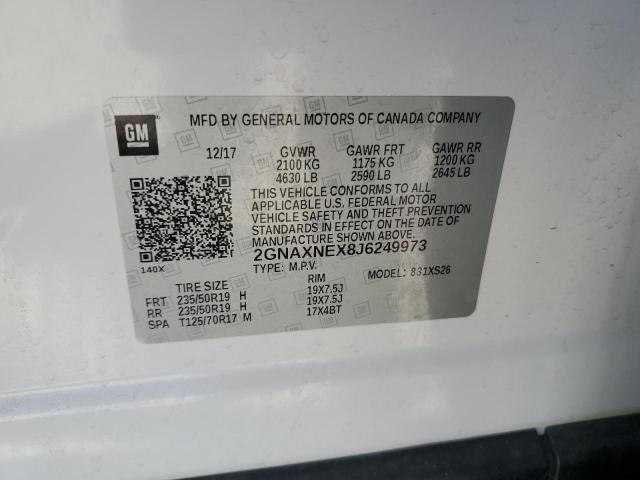 Photo 10 from auction – 2018 CHEVROLET EQUINOX PR with VIN 2GNAXNEX8J6249973