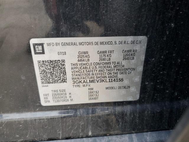 Photo 10 from auction – 2019 GMC TERRAIN SL with VIN 3GKALMEV3KL114155