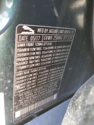 Photo 10 from auction – 2018 JAGUAR F-PACE S with VIN SADCM2FV9JA253589