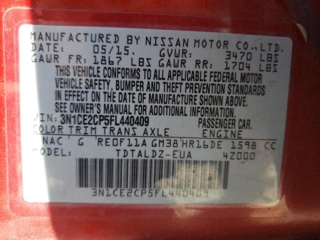Photo 10 from auction – 2015 NISSAN VERSA NOTE with VIN 3N1CE2CP5FL440409