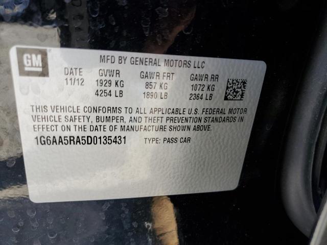 Photo 10 from auction – 2013 CADILLAC ATS with VIN 1G6AA5RA5D0135431