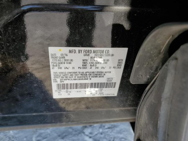 Photo 10 from auction – 2016 FORD EDGE SEL with VIN 2FMPK3J98GBB26859