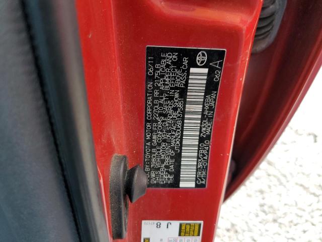 Photo 10 from auction – 2011 TOYOTA PRIUS with VIN JTDKN3DU6B1375851