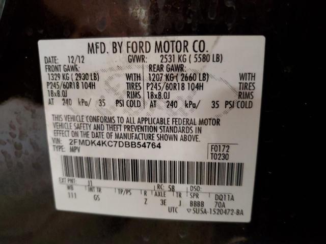 Photo 10 from auction – 2013 FORD EDGE LIMIT with VIN 2FMDK4KC7DBB54764