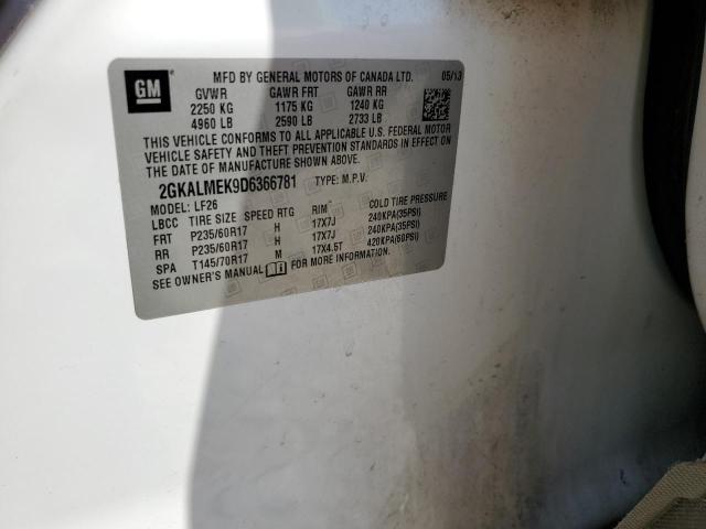 Photo 10 from auction – 2013 GMC TERRAIN SL with VIN 2GKALMEK9D6366781