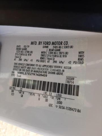 Photo 10 from auction – 2019 FORD TRANSIT CO with VIN NM0LS7E27K1428409