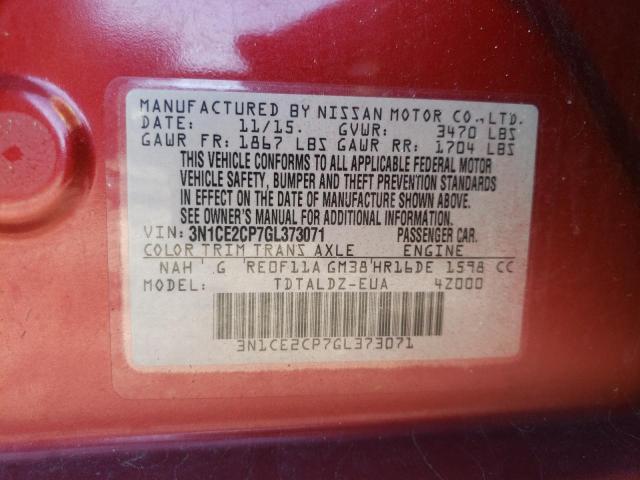Photo 10 from auction – 2016 NISSAN VERSA NOTE with VIN 3N1CE2CP7GL373071