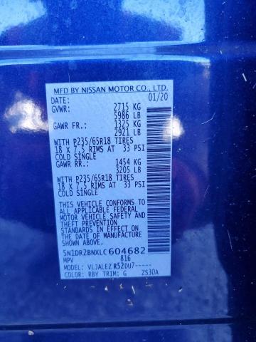 Photo 10 from auction – 2020 NISSAN PATHFINDER with VIN 5N1DR2BNXLC604682